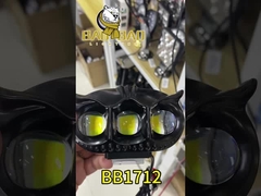 3 светодиодный сова стиль черный алюминиевый корпус мотоцикл светодиодный фары светодиодный фары