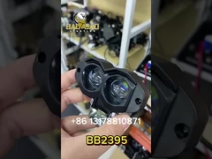 2 глаз Пластиковое тело 12 В Бело-желтое Двухцветное мигающее мини-светодиодное туманное освещение для велосипедных деталей