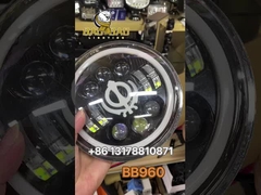 7-дюймовая белая желтая светодиодная фара для мотоцикла, алюминий, 12 В, водонепроницаемость IP67 IP68