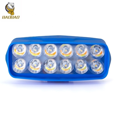 12 Вт Белый Желтый Флэш Пластиковый LED Синий корпус Светодиодный свет Для мотоциклов
