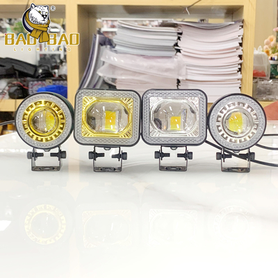 Алюминиевый белый желтый мигающий 12V 24V мотоциклетный светофор RGB Ring LED Fog Light